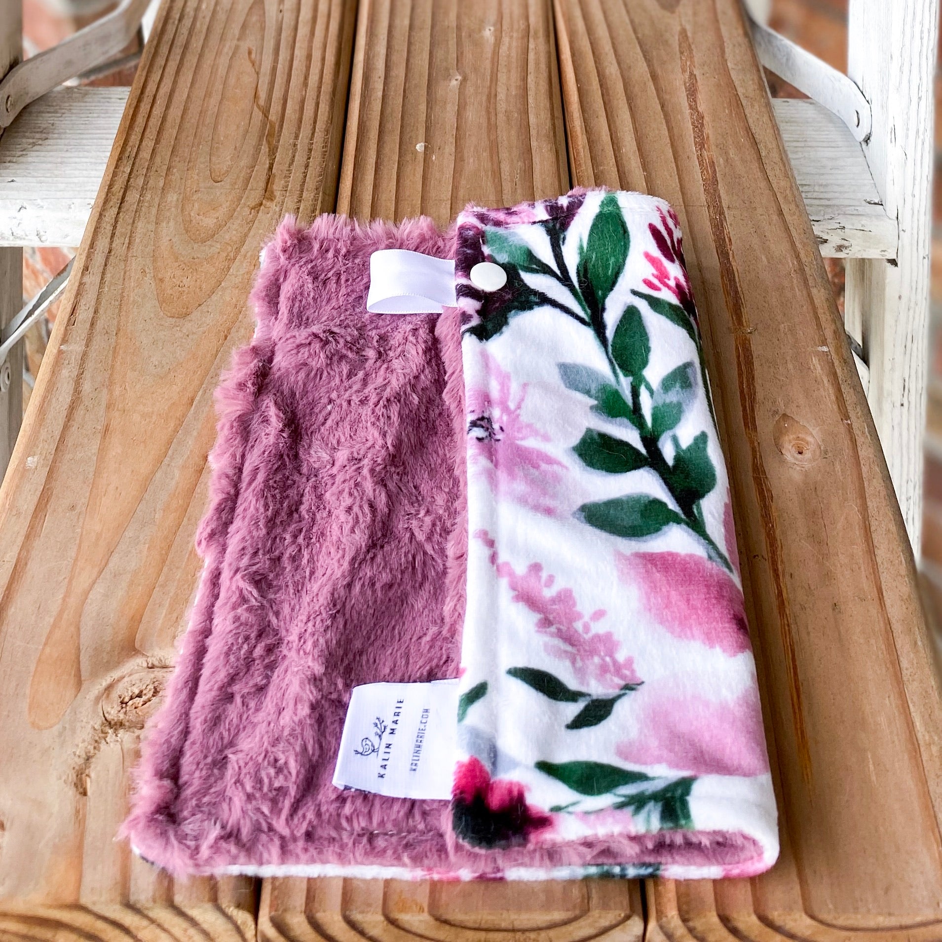 RTS Spring Flowers Rosewood Luxe Snuggle Lovey