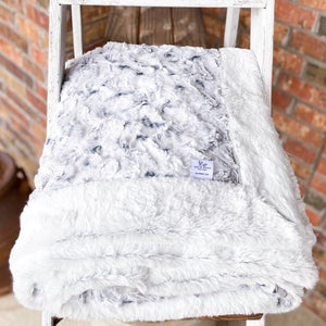 RTS Snowy Owl Alloy & Silver Frost Luxe Blanket