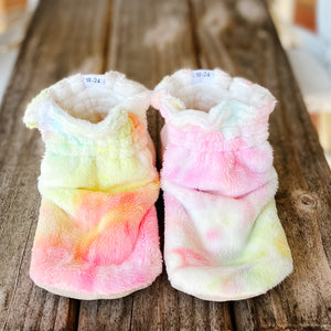 LE Stella Rose Minky Booties Ready to Ship