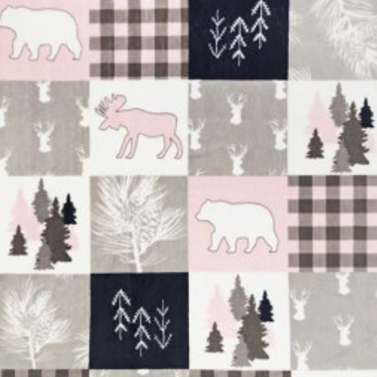 RTS Cabin Quilt Blush Minky Loveys