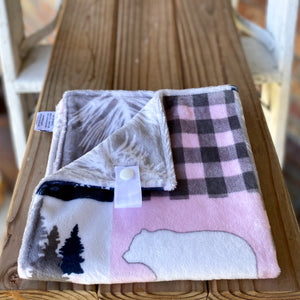 RTS Cabin Quilt Blush Minky Loveys