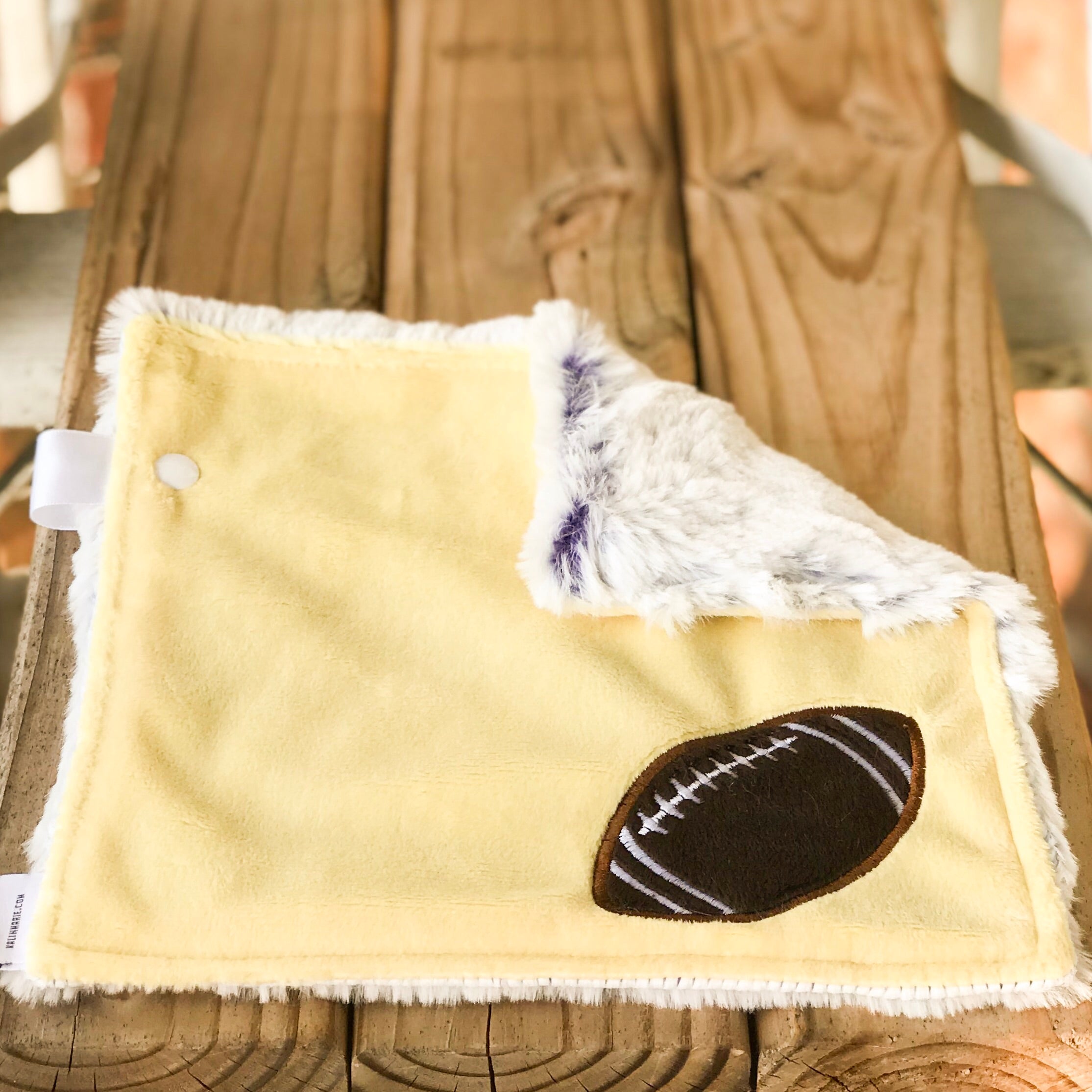 Pre-Selected Color Combos in Football Applique Mini Loveys