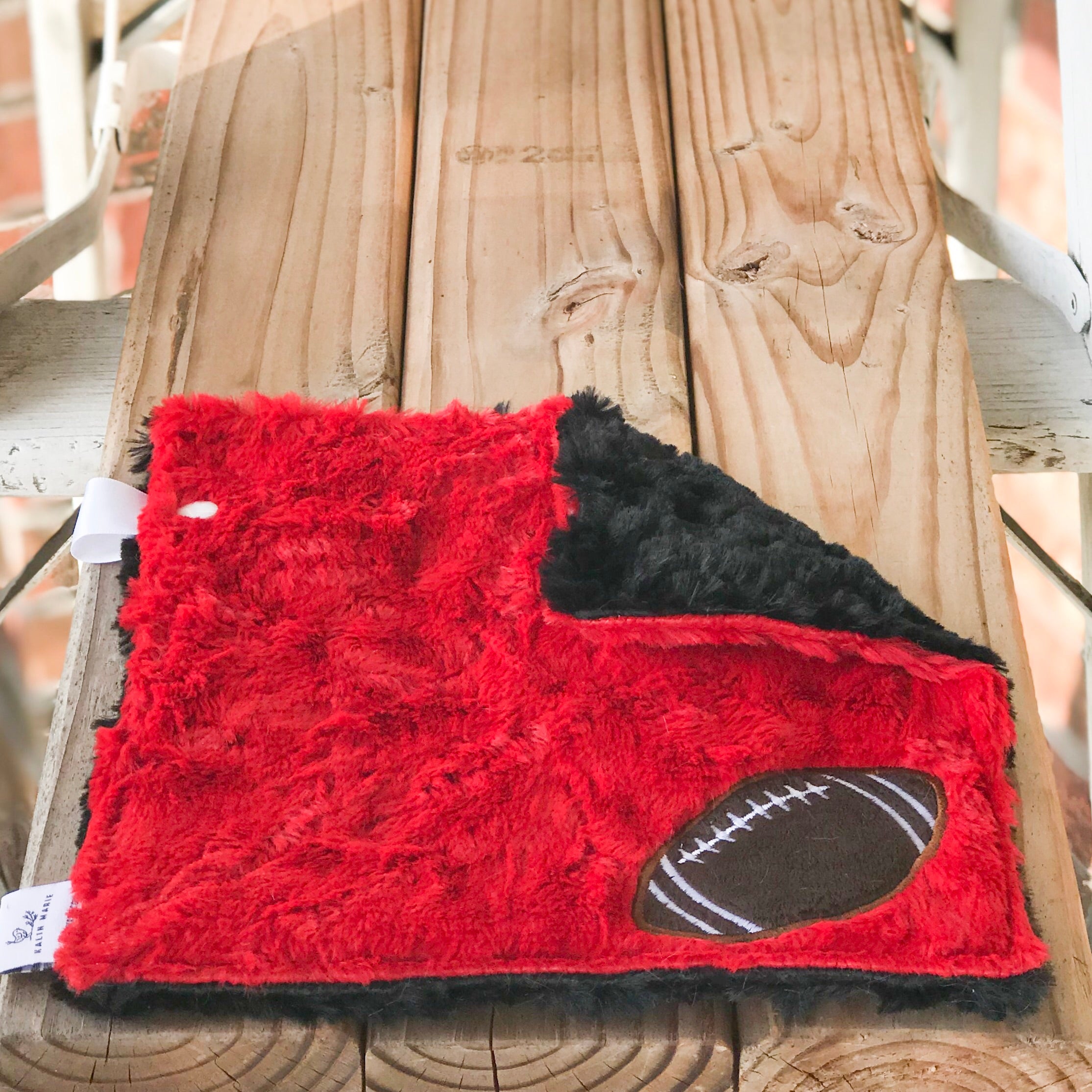 Pre-Selected Color Combos in Football Applique Mini Loveys