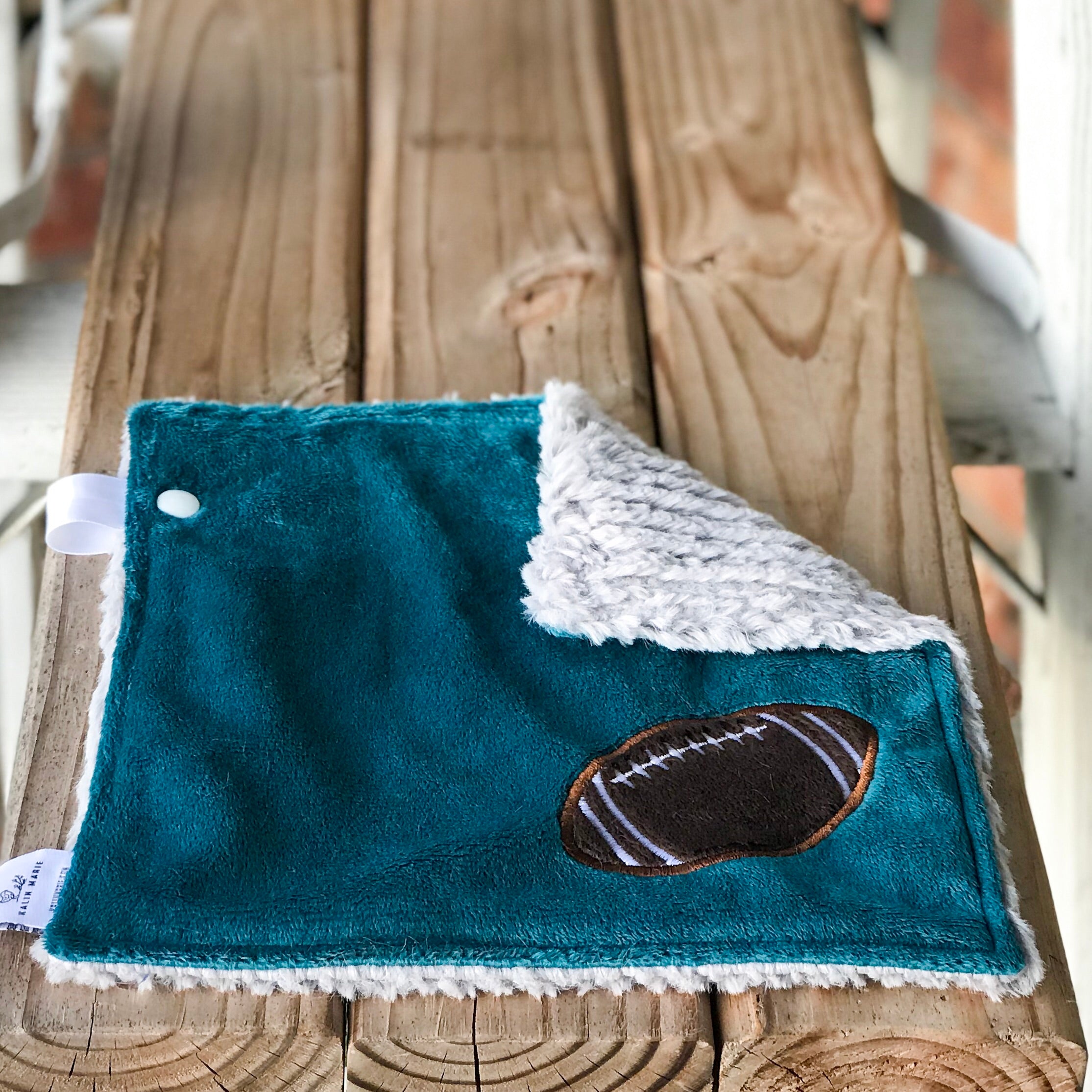 Pre-Selected Color Combos in Football Applique Mini Loveys