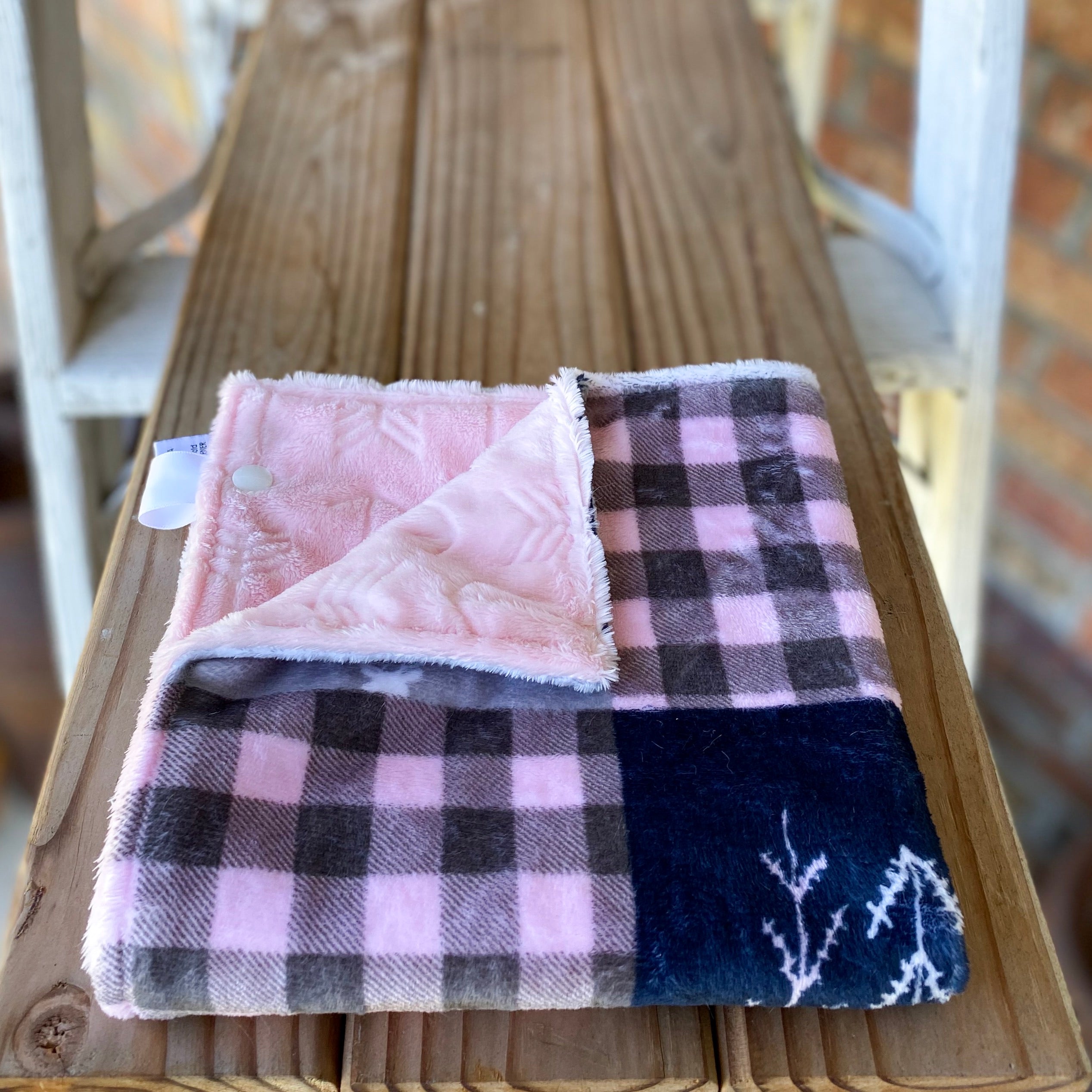 RTS Cabin Quilt Blush Minky Loveys