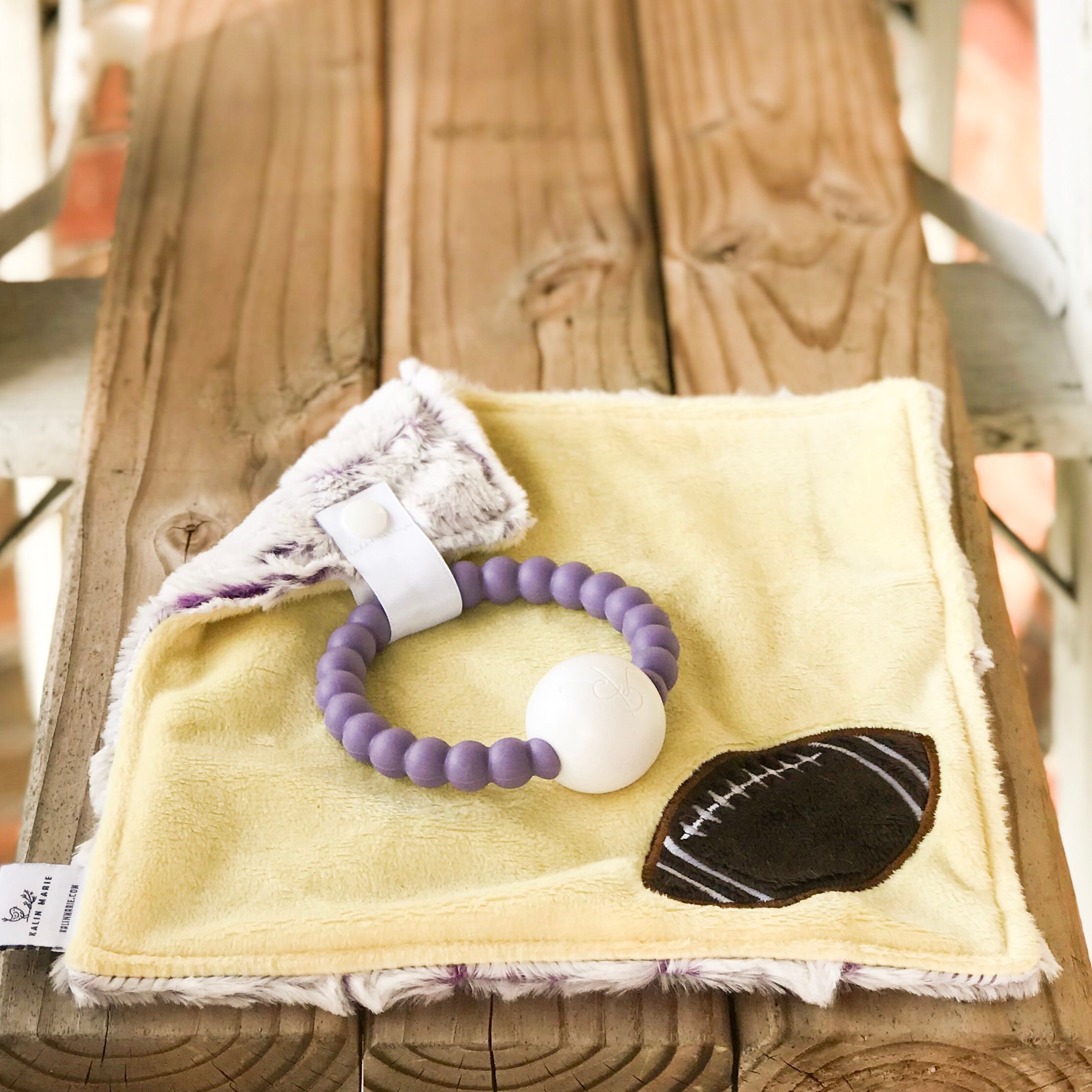 Pre-Selected Color Combos in Football Applique Mini Loveys