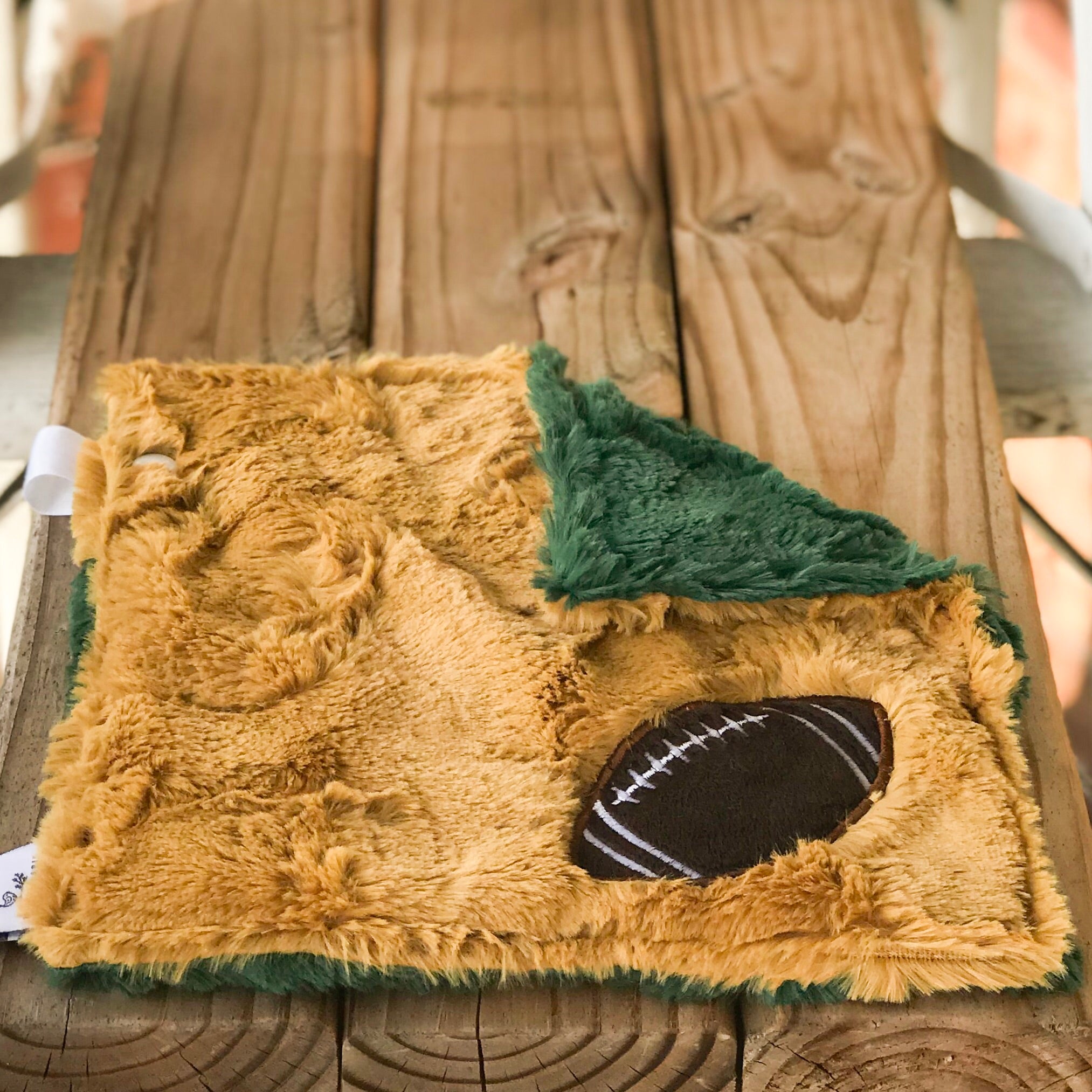 Pre-Selected Color Combos in Football Applique Mini Loveys