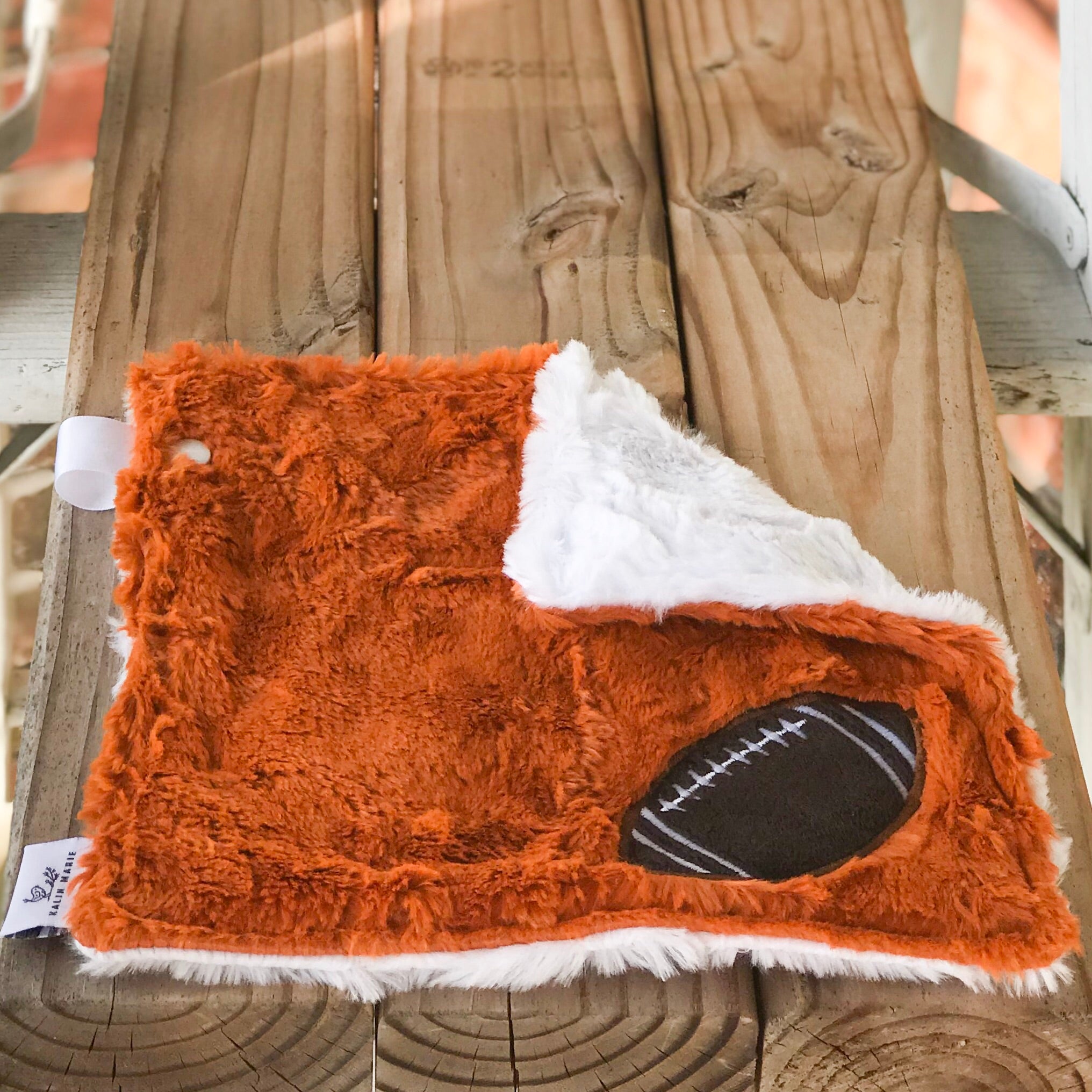 Pre-Selected Color Combos in Football Applique Mini Loveys