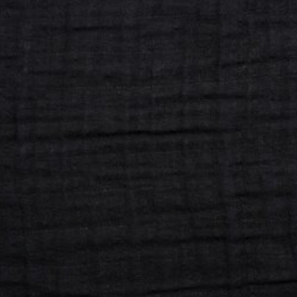 Solid Black Muslin