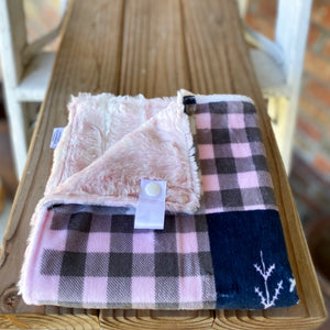 RTS Cabin Quilt Blush Minky Loveys