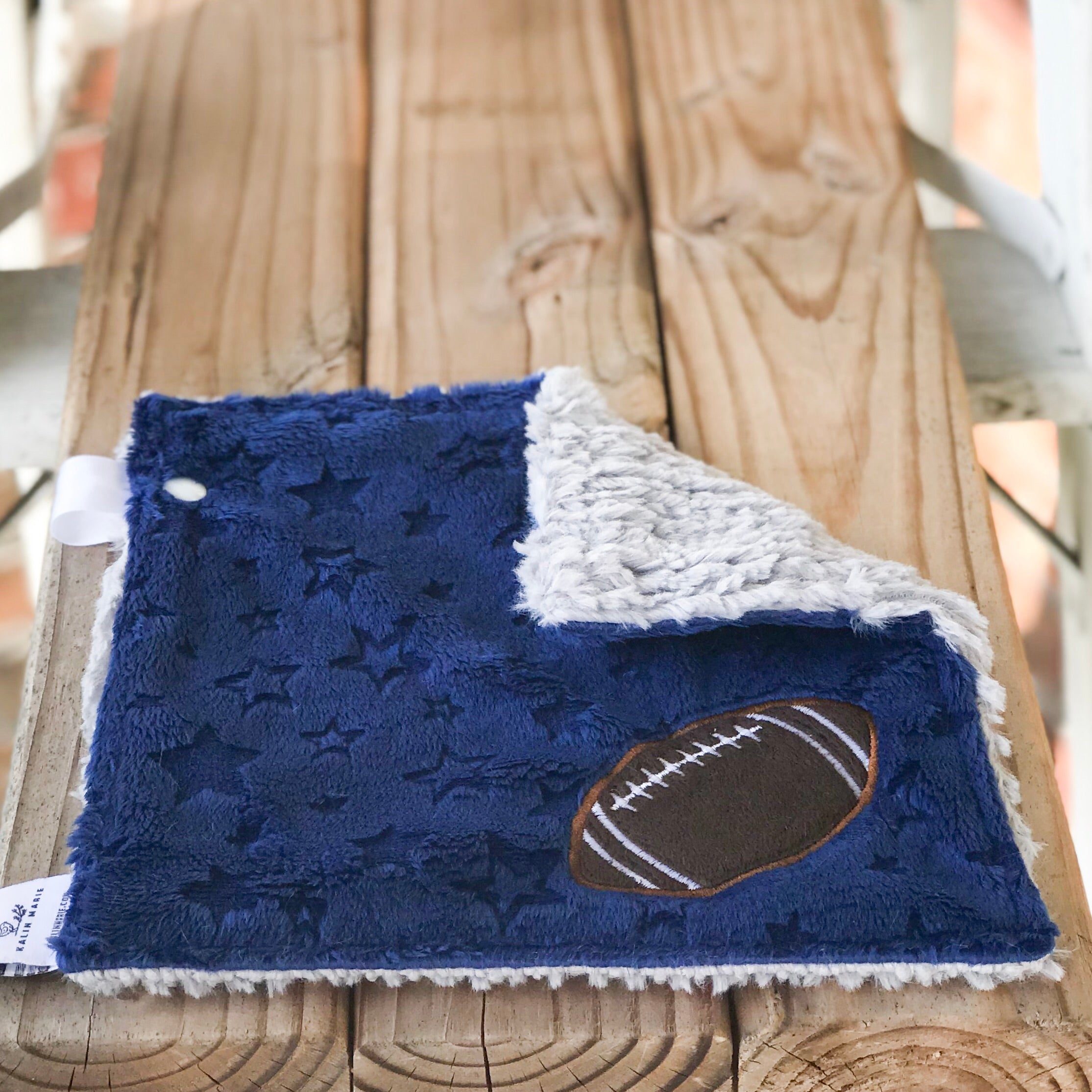 Pre-Selected Color Combos in Football Applique Mini Loveys