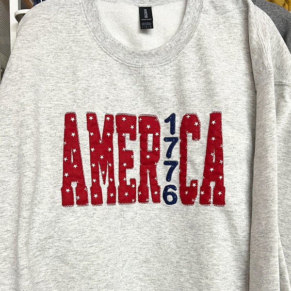 NEW! America 1776 Appliqued Tee or Sweatshirt