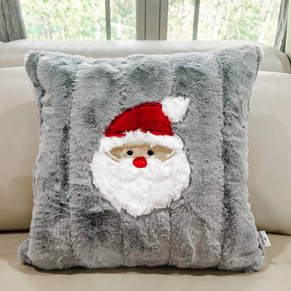 LE Custom Santa Applique Pillow Cover
