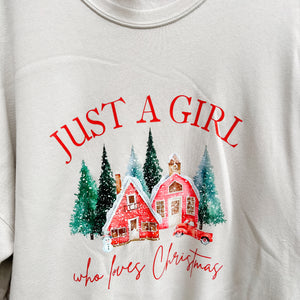 NEW! LE Just a girl who loves Christmas Sweatshirts