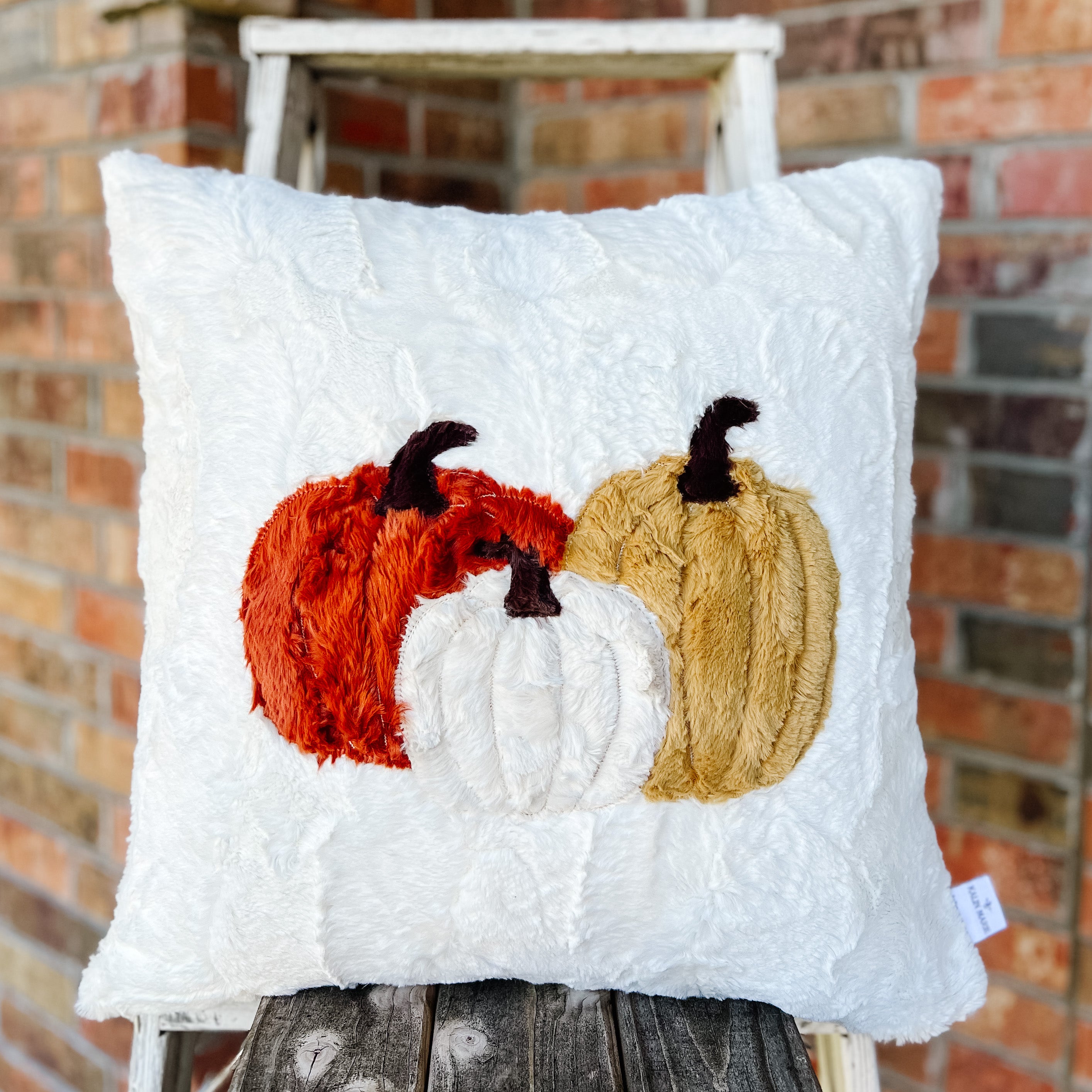 LE Custom Pumpkins Applique Pillow Cover
