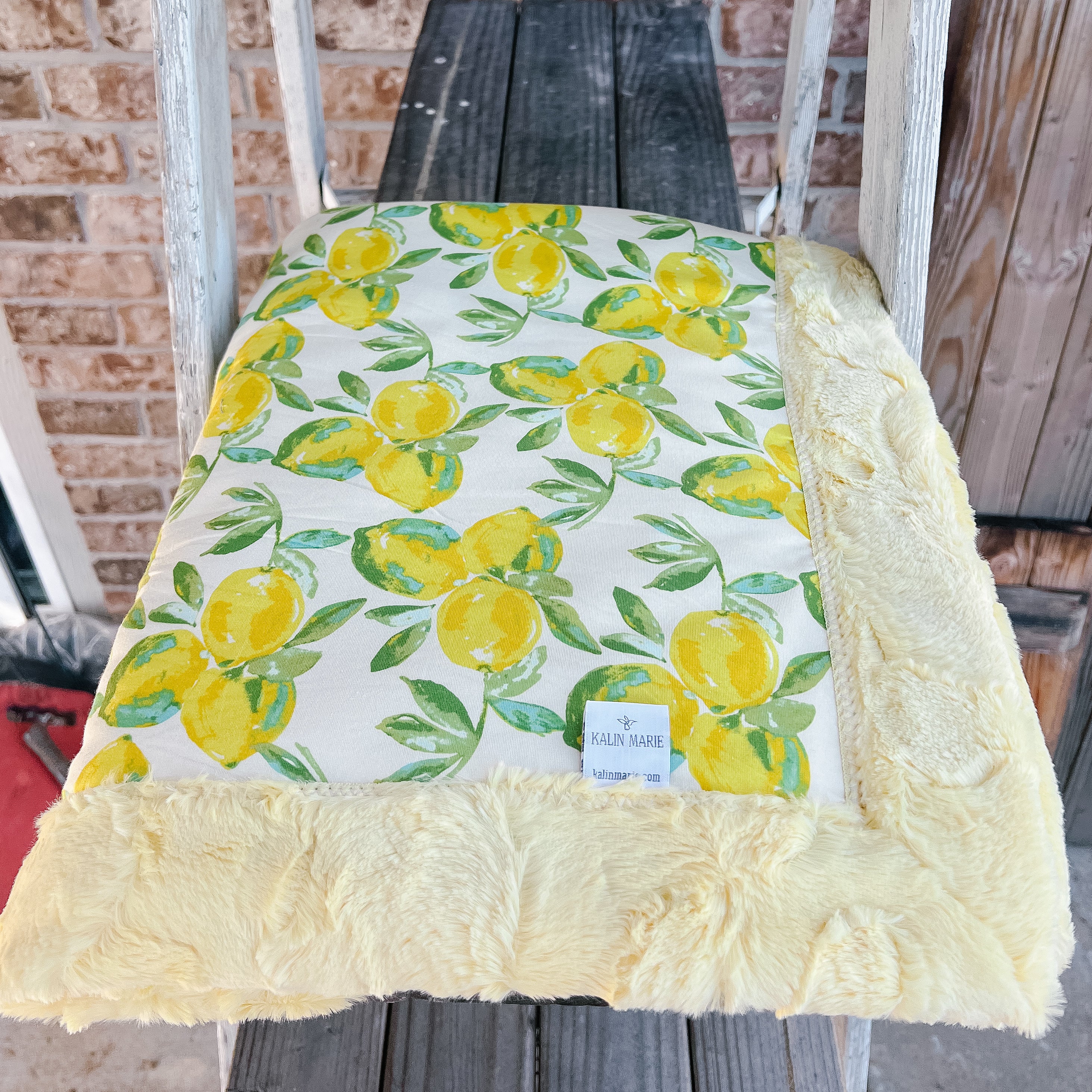 Easy Order Lemons Cotton Knit Luxe Blanket