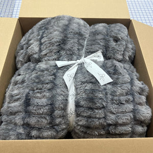 LE Easy Order Graphite Enzo Milan Double Luxe Blanket