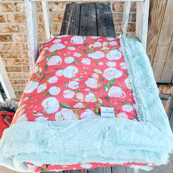 Easy Order Everlasting Blooms Cotton Knit Luxe Blanket