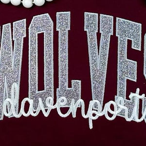 Kids Custom Sparkle Applique Crewneck Sweatshirts