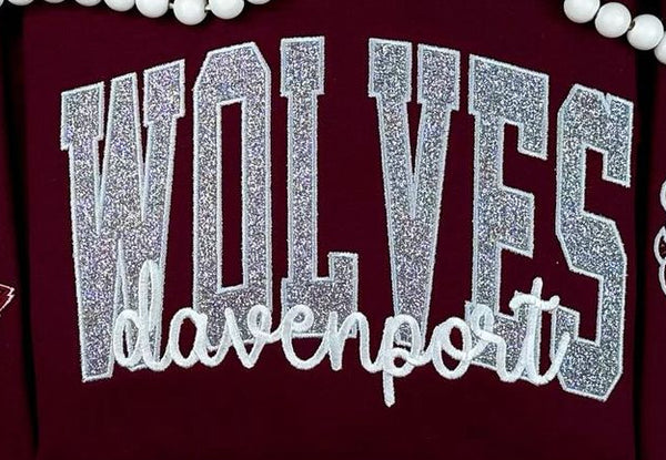 Kids Custom Sparkle Applique Crewneck Sweatshirts