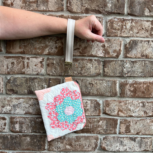 LE Vintage Quilt Wristlet