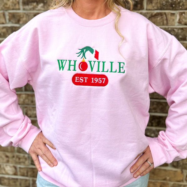 NEW! Whooville Embroidered Sweatshirts