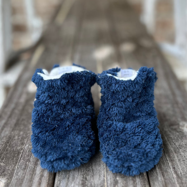 LE Navy Spa Cloud Minky Booties Ready to Ship