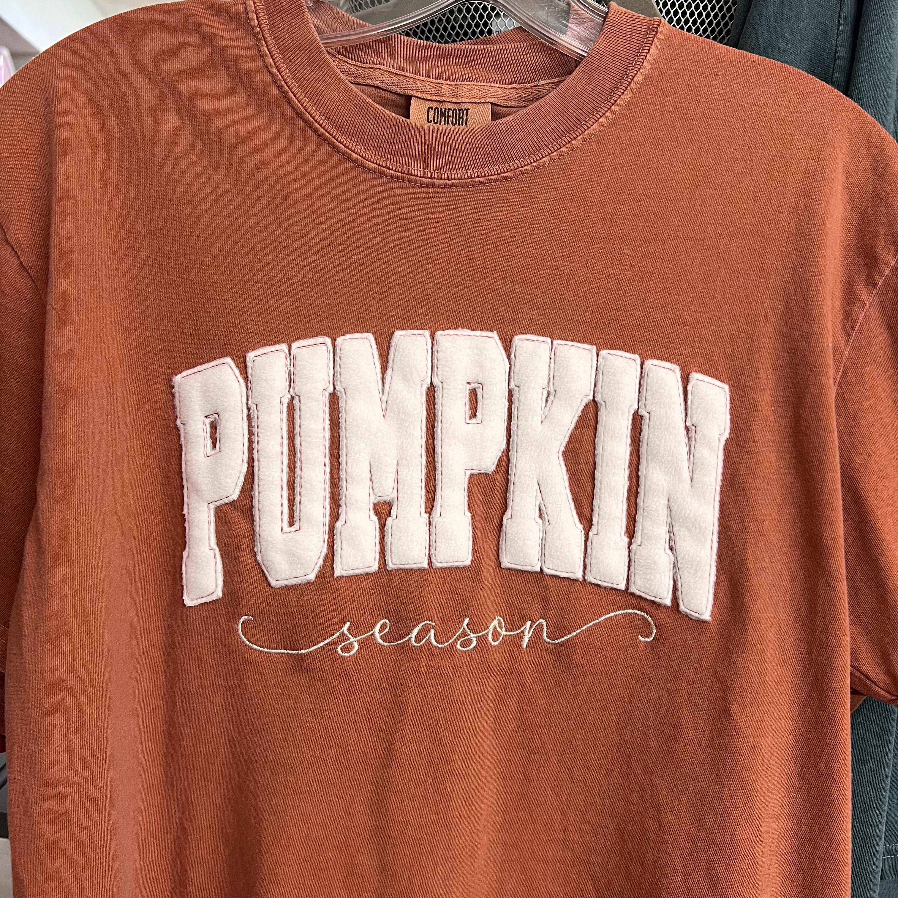 NEW! LE Quilt or Fleece PUMPKIN Season Applique Tee/Sweatshirt