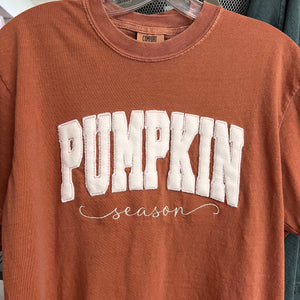 NEW! LE Quilt or Fleece PUMPKIN Season Applique Tee/Sweatshirt