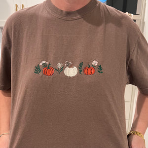 NEW! LE Pumpkin Flower Embroidery Sweatshirt