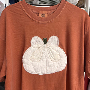 NEW! Exclusive Lace & Quilt Pumpkin Applique Tee/Sweatshirt
