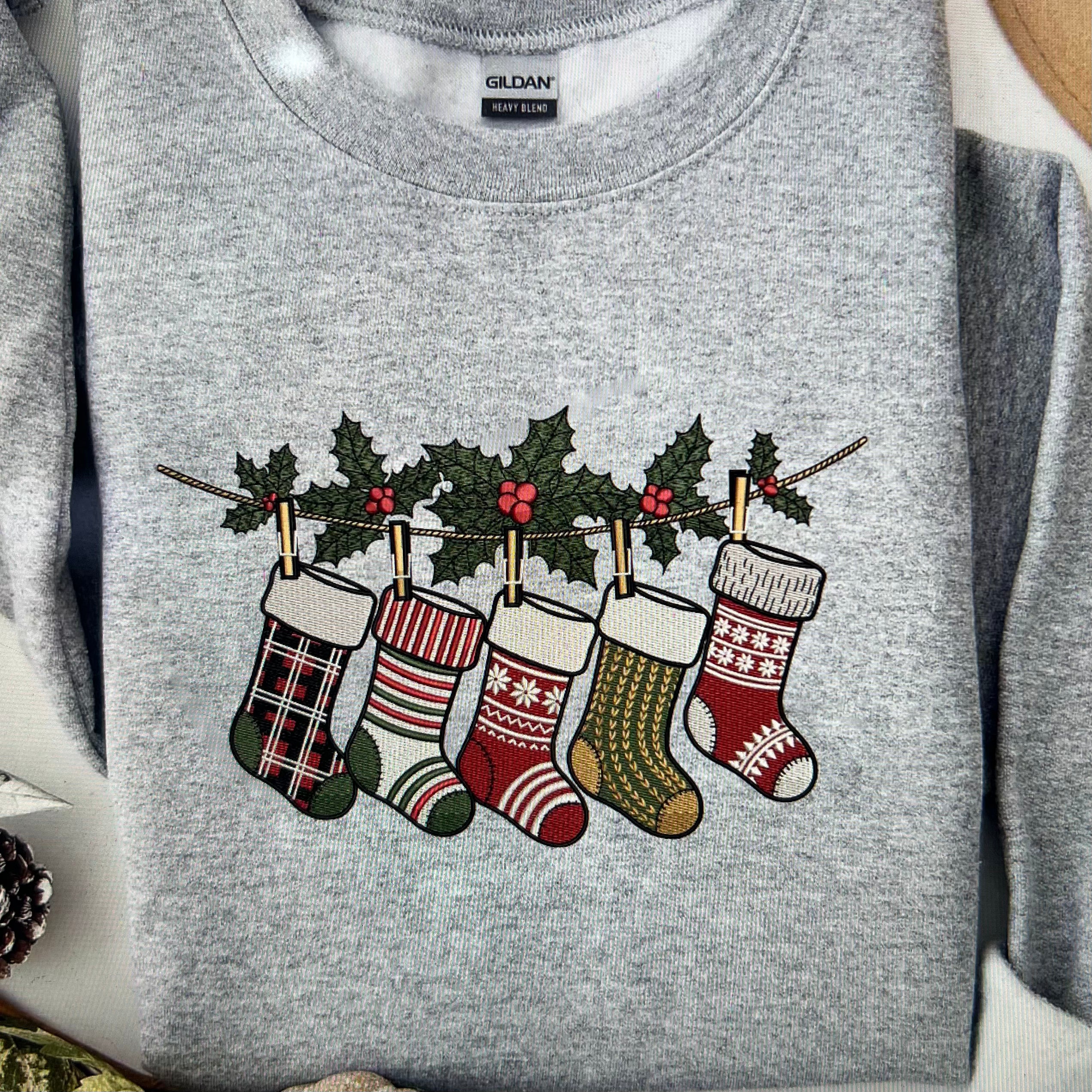 NEW! Custom Stocking Embroidered Sweatshirts!