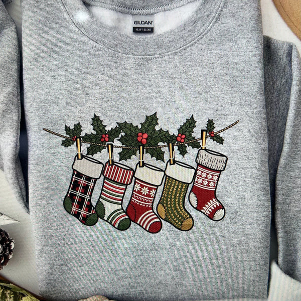 NEW! Custom Stocking Embroidered Sweatshirts!