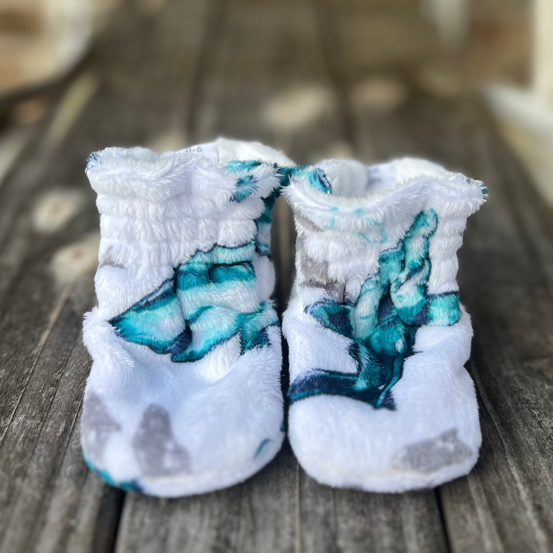 LE Shark Minky Booties Ready to Ship