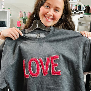 NEW! LE Red Quilt Valentines Sweatshirts!