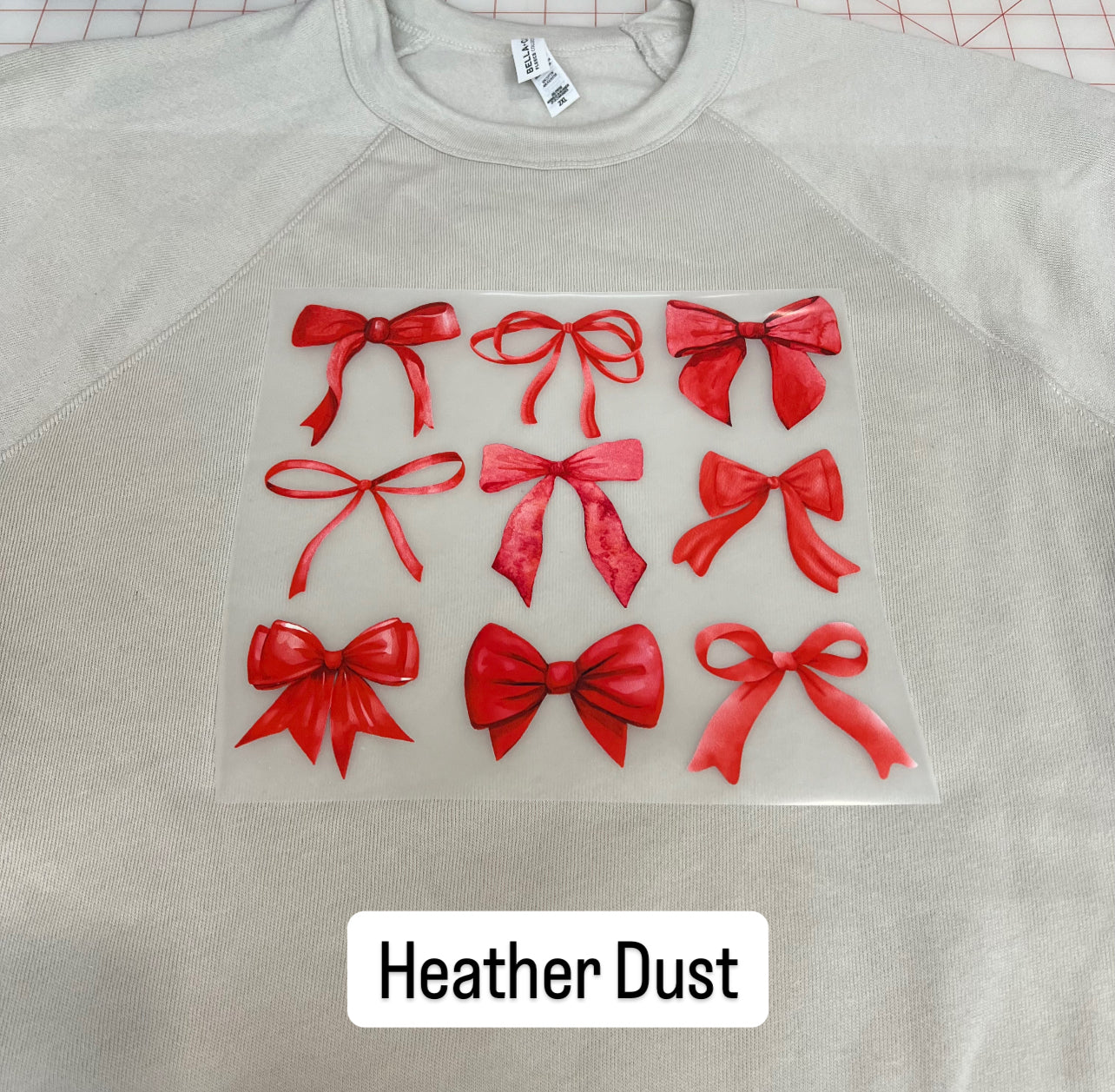 NEW! LE Red Bows Heat Transfer Crewneck Sweatshirt