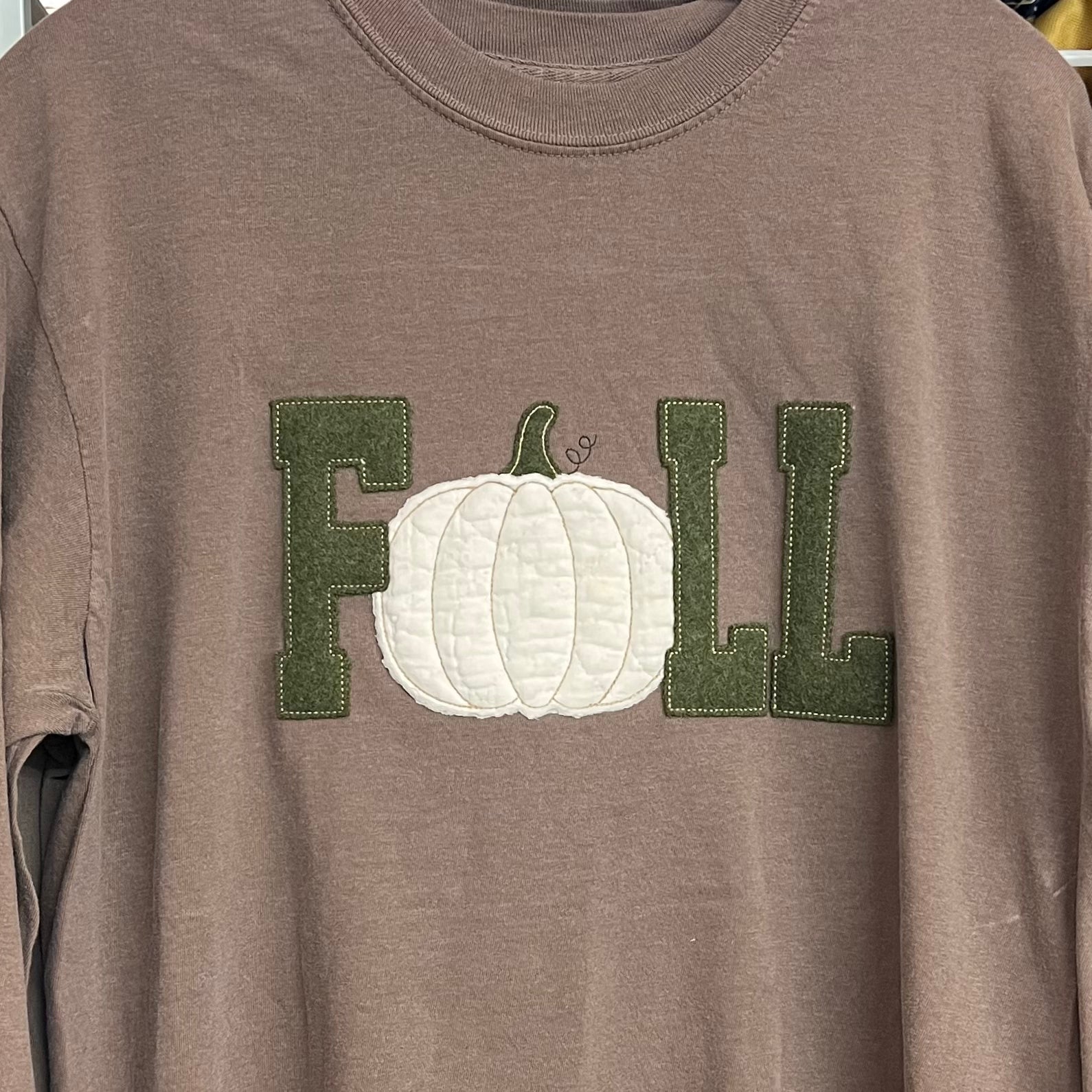 NEW! LE Quilt & Wool FALL Pumpkin Applique Tee/Sweatshirt