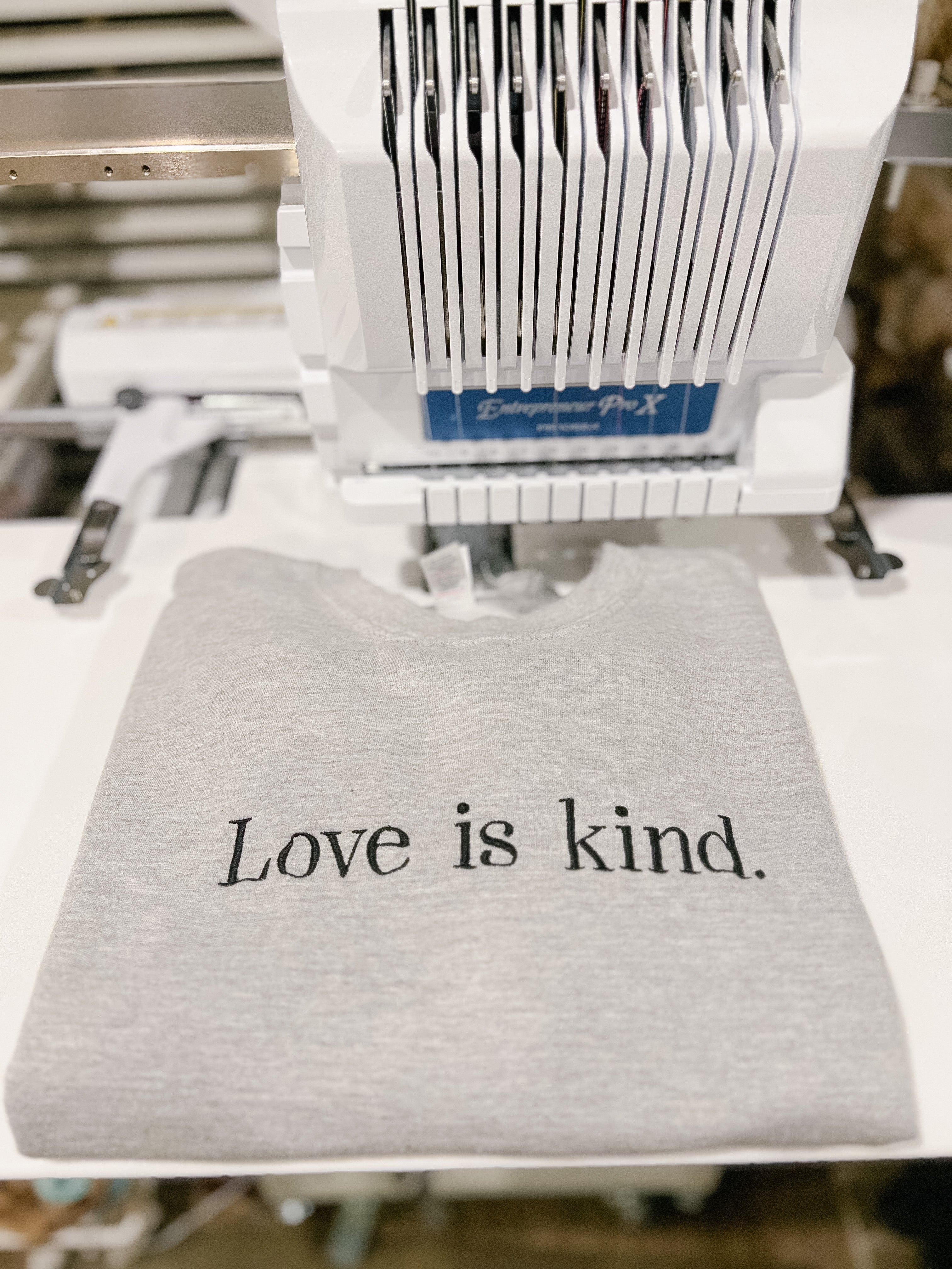 Limited Edition Custom Embroidered Love is kind Sweatshirts