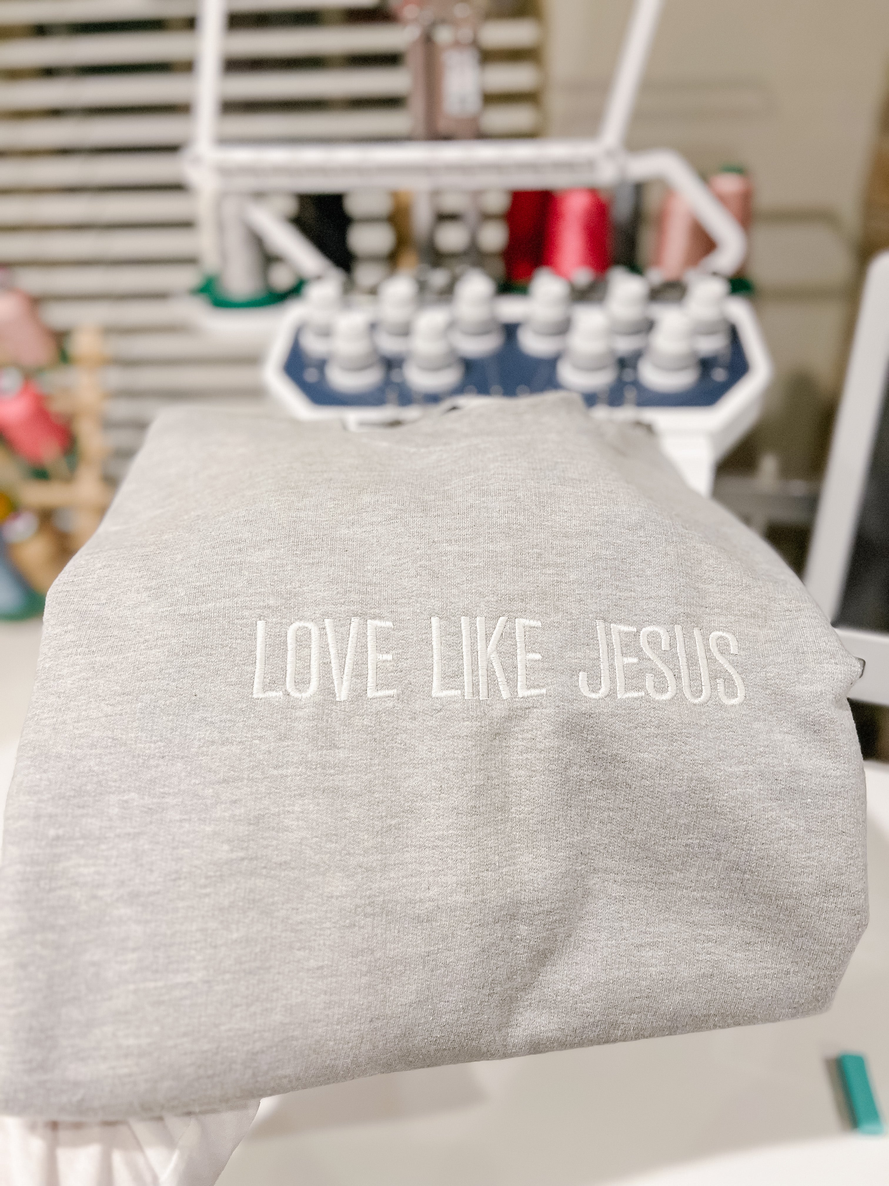 Limited Edition Custom Embroidered LOVE LIKE JESUS Hoodies
