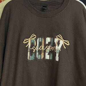 NEW! LE COZY Season Flannel Applique Tee/Sweatshirt