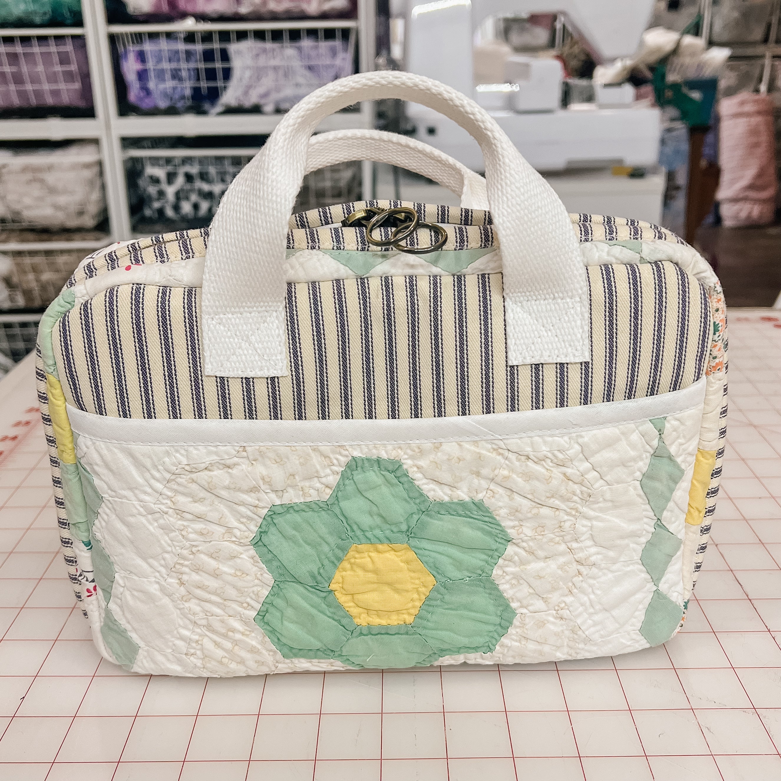 Vintage Quilt Bible Bag - Medium