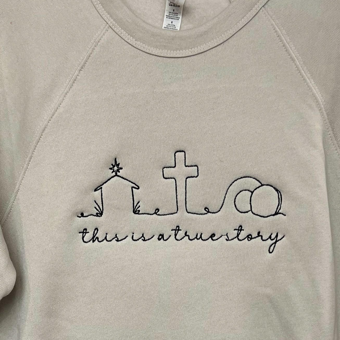 NEW! Easter This is a true story Embroidered Sweatshirts