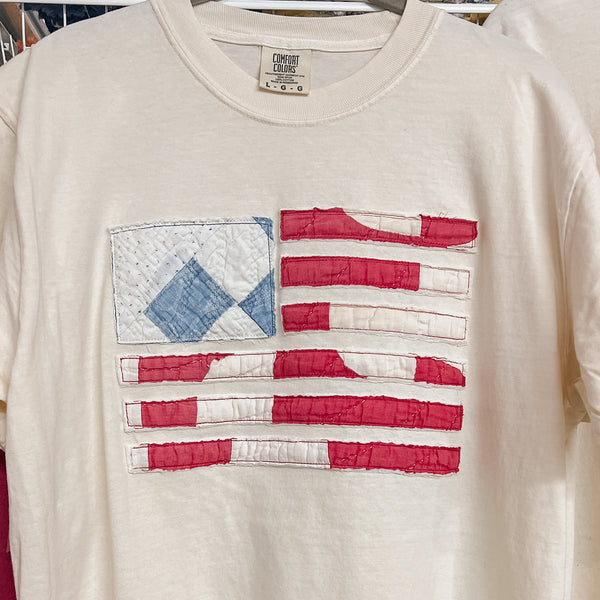 NEW! Flag Quilt Appliqued Tees & Sweatshirts