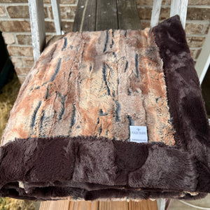 RTS Red Fox & Chocolate Hide Luxe Blanket