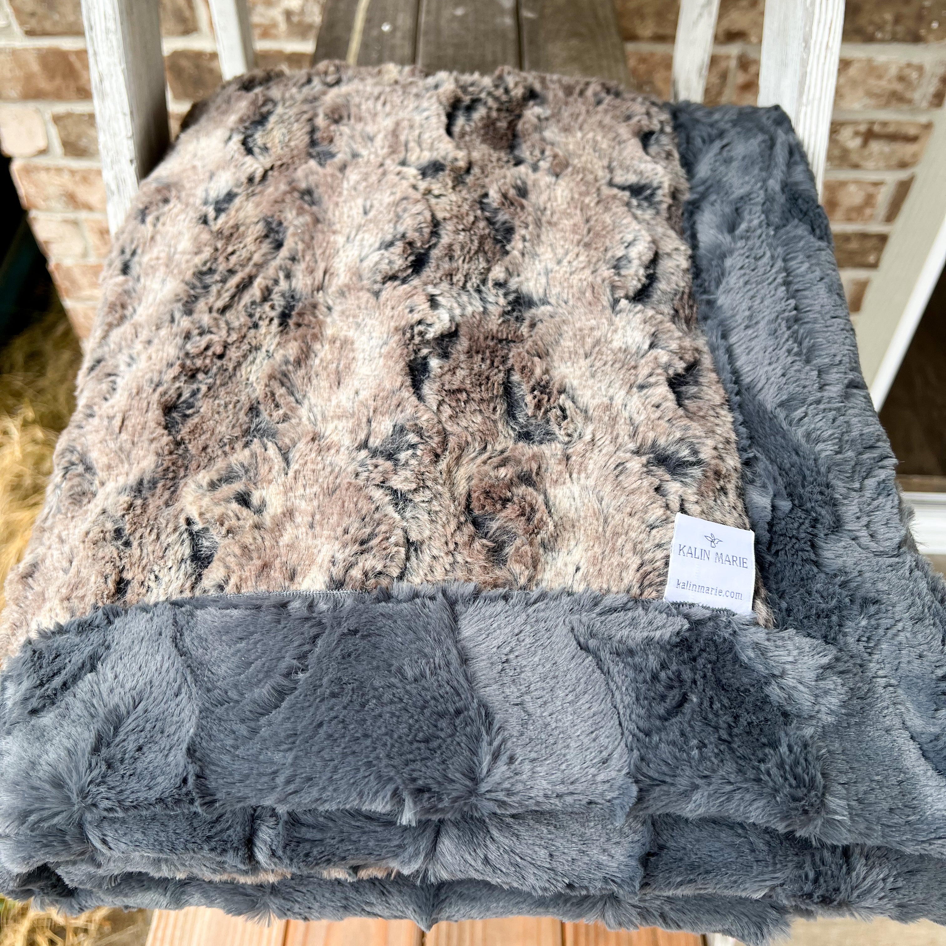 RTS Wild Rabbit Walnut & Iron Hide Luxe Blanket