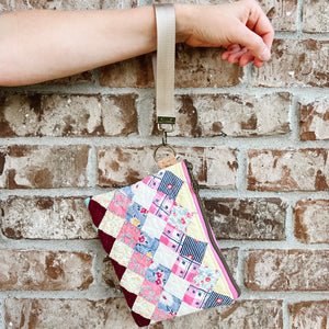 LE Vintage Quilt Wristlet