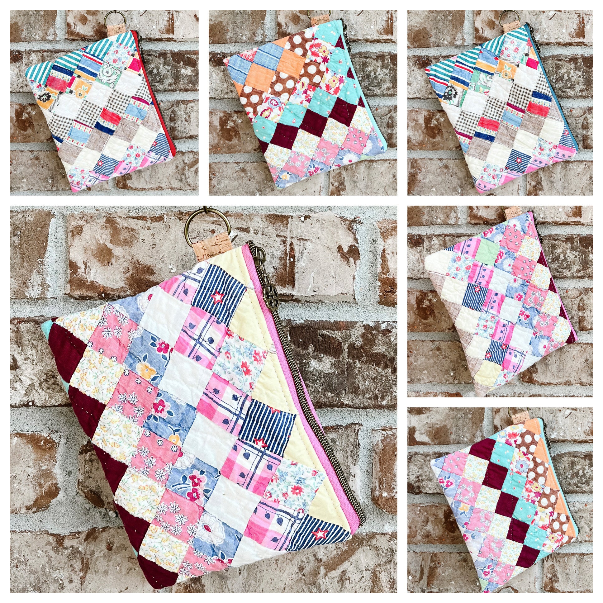 LE Vintage Quilt Wristlet