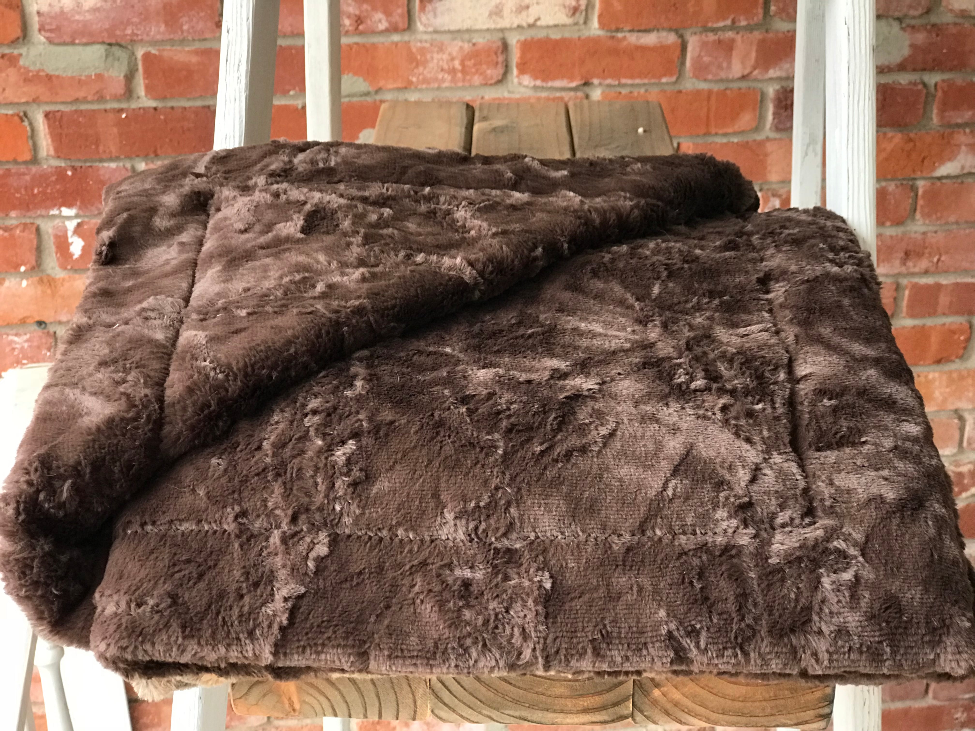 Easy Order Red Fox & Chocolate Hide Double Luxe Blanket