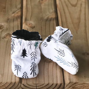 Limited Edition Reversible Forest Cotton Knit Booties