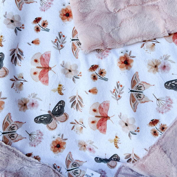 Limited Edition Spoonflower Boho Butterfly Minky Luxe Blankets Custom Order
